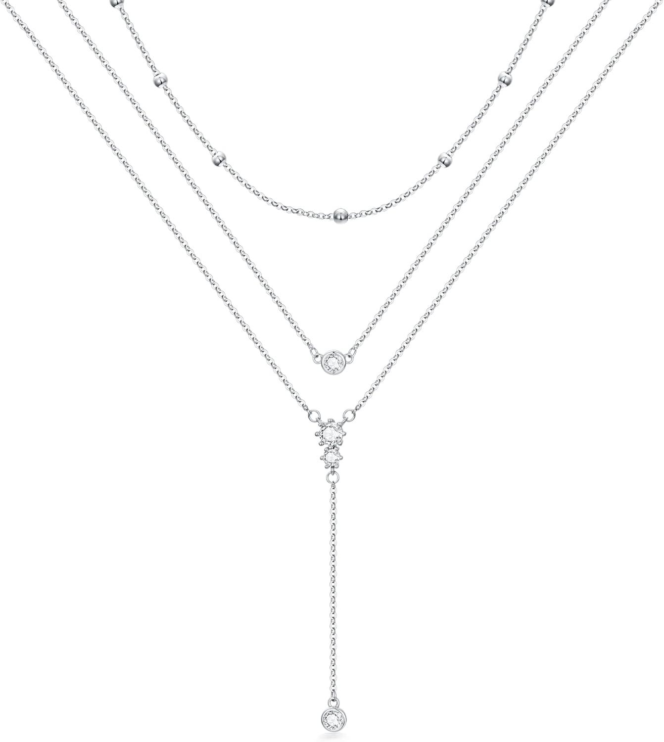 Wholesale Sterling Silver Layered Necklaces JewelryODM